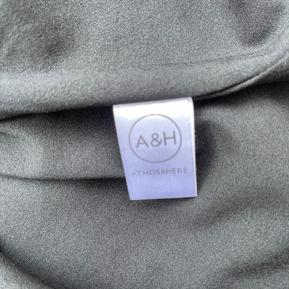 ATMOS & HERE Dress Black Size Large Flare Side zip - Picture 4 of 5